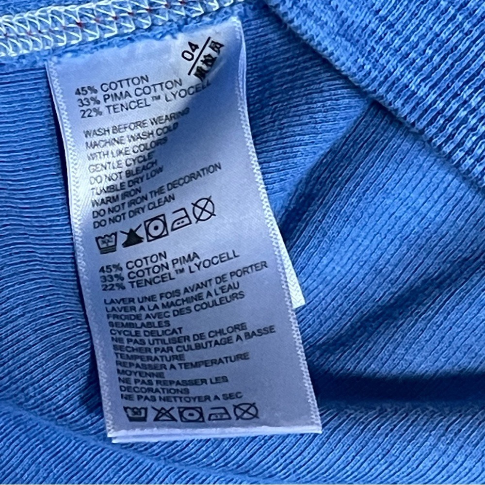 Tommy Bahama Mens‎ Blue Pima Cotton Tencel Quarter Zip Pullover Sweater Size M - Picture 4 of 5